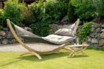 Αιώρα Fat Taupe 237x146cm με ξύλινη βάση Olymp - Image 2