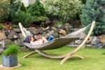 Αιώρα Fat Taupe 237x146cm με ξύλινη βάση Olymp - Image 5