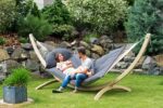 Αιώρα Fat Taupe 237x146cm με ξύλινη βάση Olymp