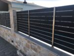 WPC τάβλα περίφραξης Dark Grey αυλακωτή 2x11x360 cm (050) - Image 2