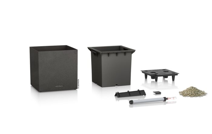 Αυτοποτιζόμενη Γλάστρα Lechuza Canto Stone Low Graphite Black - Image 5