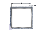 Κολώνα για περίφραξη WPC απλή inox 4x4x300cm - Image 4