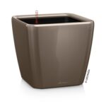 Αυτοποτιζόμενη Γλάστρα Lechuza Quadro Taupe High Gloss