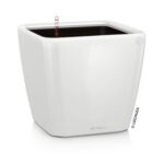 Αυτοποτιζόμενη Γλάστρα Lechuza Quadro White High Gloss