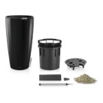 Αυτοποτιζόμενη Γλάστρα Lechuza Rondo Black High Gloss - Image 4