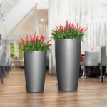 Αυτοποτιζόμενη Γλάστρα Lechuza Rondo Charcoal Metalic - Image 2