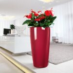 Αυτοποτιζόμενη Γλάστρα Lechuza Rondo Red High Gloss - Image 2