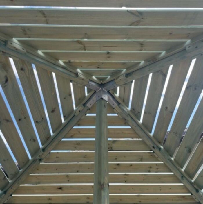 Ομπρέλα παραλίας ξύλινη 200 X 200 cm - Image 2