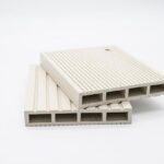 WPC τάβλα περίφραξης White / beige αυλακωτή 2x12x360 cm (50130)