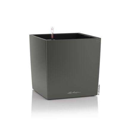 Αυτοποτιζόμενη Γλάστρα Lechuza Cube Charcoal Metallic