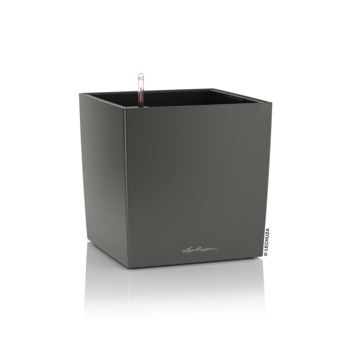 Αυτοποτιζόμενη Γλάστρα Lechuza Cube Charcoal Metallic - Image 1