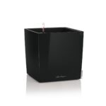 Αυτοποτιζόμενη Γλάστρα Lechuza Cube Black High Gloss