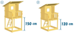 Blue Rabbit Πύργος Beach Hut με ύψος τσουλήθρας 120 cm - Image 5