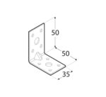 Γωνία Σύνδεσης ξύλου 50x50x35mm - Image 2