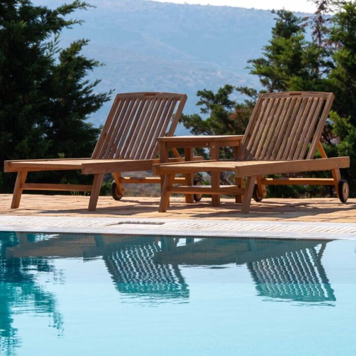 Ξύλινη Ξαπλώστρα Teak 197x65 cm - Image 2