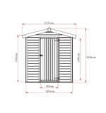 Ξύλινη Αποθήκη Κήπου Εμποτισμένη 180x135x(Y)226 cm - Image 5