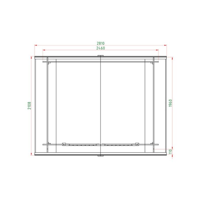 Ξύλινη Αποθήκη Κήπου 246x196x(Y)238 cm - Image 9