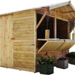 Ξύλινο Περίπτερο Kiosk Market Εμποτισμένο 240x180x(Y)230cm