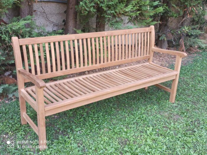 Ξύλινο παγκάκι κήπου Teak 180cm - Image 6
