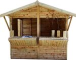 Ξύλινο Περίπτερο Kiosk Market Εμποτισμένο 240x180x(Y)230cm - Image 2