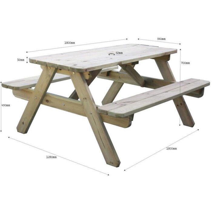 Ξύλινο τραπέζι πικ νικ 180 x 128 cm - Image 7