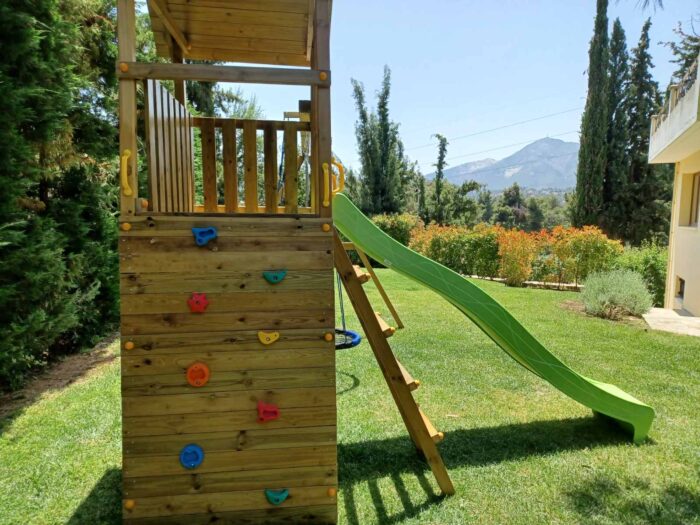 Blue Rabbit Πύργος Belvedere με ύψος τσουλήθρας 120 cm & προέκταση Κούνιας Basic - Image 2