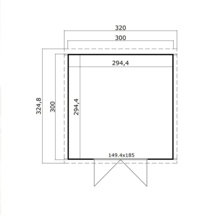 Ξύλινο Σπίτι Ιοκάστη 300 x 300 x (Y) 211 cm - Image 6