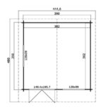 Ξύλινο Σπίτι Καλλιόπη 410 x 410 x (Y) 256 cm - Image 4