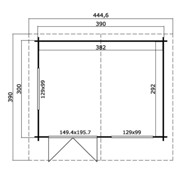 Ξύλινο Σπίτι Νεφέλη 410 x 320 x (Y) 256 cm - Image 4