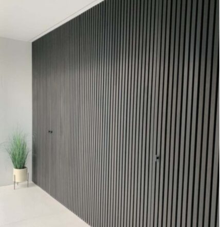 WPC Panel επένδυσης τοίχου με 3D πηχάκια  2,5 x 22 x 290εκ. Γκρι 70220