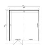 Ξύλινο Σπίτι Τερψιχόρη 505 x 505 x (Y) 291 cm - Image 4