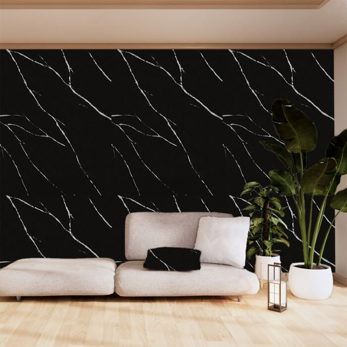 PVC Panel Επένδυσης 280x122cm Carrara Black 204 - Image 1