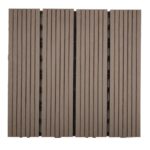 Πλακάκι WPC Γραμμωτό 30x30 cm Καφέ classic - Image 3