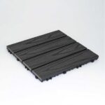 Πλακάκι WPC με 3D όψη ξύλου 30x30 cm Γκρι σκούρο