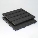 Πλακάκι WPC με 3D όψη ξύλου 30x30 cm Γκρι σκούρο - Image 2