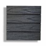 Πλακάκι WPC με 3D όψη ξύλου 30x30 cm Γκρι σκούρο - Image 3