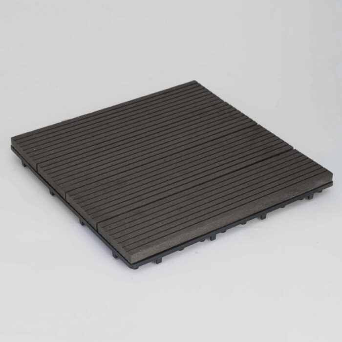 Πλακάκι WPC Γραμμωτό 30x30 cm Καφέ dark - Image 1