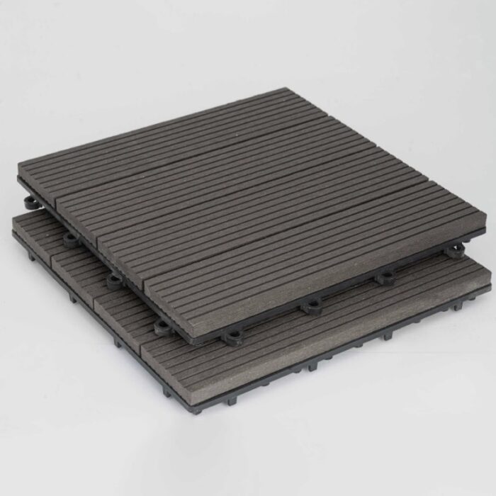 Πλακάκι WPC Γραμμωτό 30x30 cm Καφέ dark - Image 3