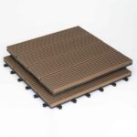 Πλακάκι WPC Γραμμωτό 30,5 x 30,5 cm Καφέ σκούρο - Image 2