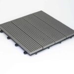 Πλακάκι WPC Γραμμωτό 30x30 cm Γκρι σκούρο
