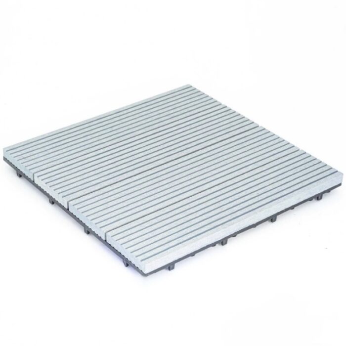 Πλακάκι WPC Γραμμωτό 30x30 cm Γκρι silver - Image 1