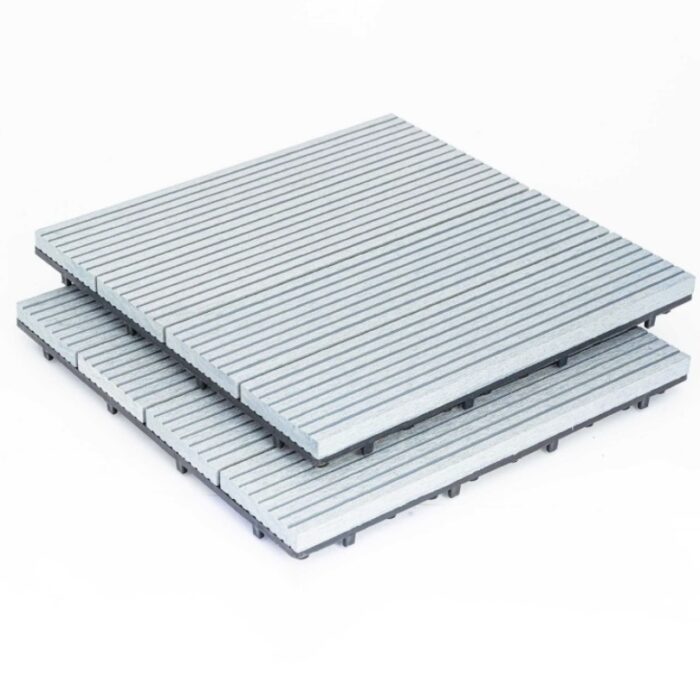 Πλακάκι WPC Γραμμωτό 30x30 cm Γκρι silver - Image 2