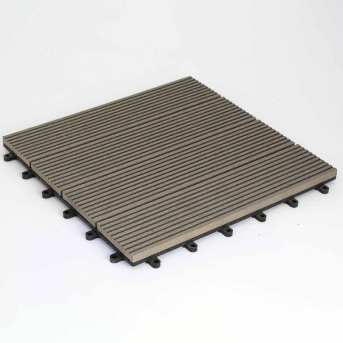 Πλακάκι WPC Γραμμωτό 30,5 x 30,5 cm Γκρι-καφέ - Image 1