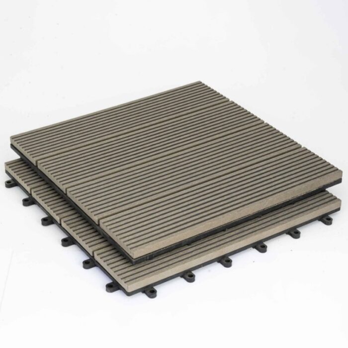 Πλακάκι WPC Γραμμωτό 30,5 x 30,5 cm Γκρι-καφέ - Image 2