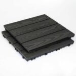 Πλακάκι WPC με όψη ξύλου 30x30 cm Γκρι σκούρο - Image 2