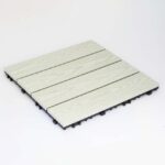 Πλακάκι WPC με όψη ξύλου 30x30 cm Λευκό-μπεζ