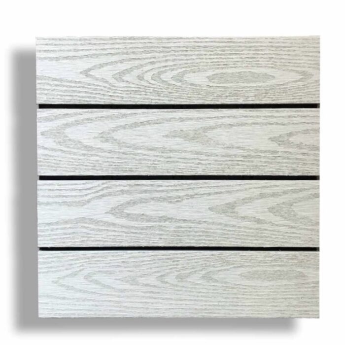 Πλακάκι WPC με όψη ξύλου 30x30 cm Λευκό-μπεζ - Image 3