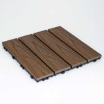 Πλακάκι WPC με 3D όψη ξύλου 30x30 cm Καφέ