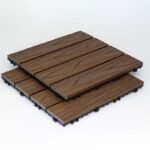 Πλακάκι WPC με 3D όψη ξύλου 30x30 cm Καφέ - Image 2