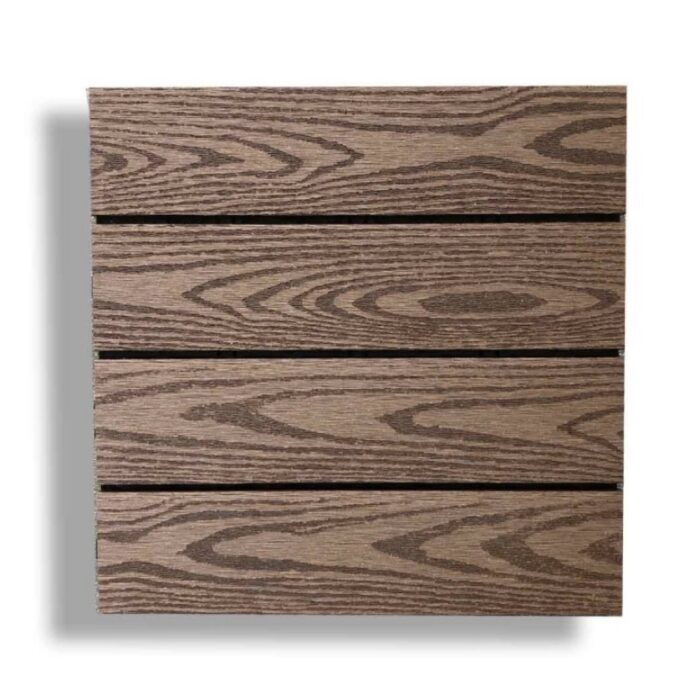 Πλακάκι WPC με όψη ξύλου 30x30 cm Καφέ - Image 3